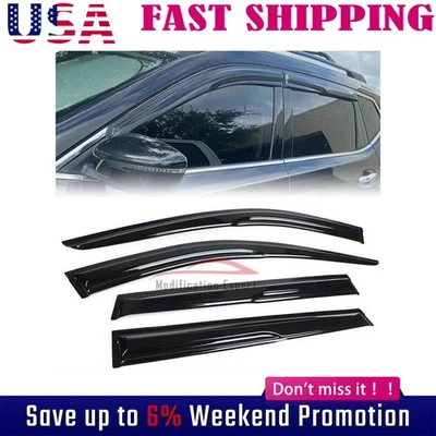 For 2014-2020 Nissan Rogue Window Vent Visors Sun Shade Rain Guards - Image 1 of 4