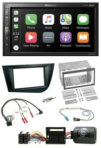 Pioneer USB Lenkrad DAB 2DIN Bluetooth Autoradio für Seat Leon 2005-2009 schwarz - Bild 1 von 13