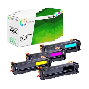 4Pk TCT 202A CF500A CF501A CF502A CF503A For HP M254dw M281fdw Compatible Toner - Picture 1 of 6