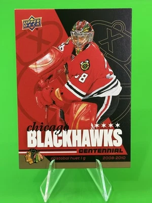 2025-26 UD Chicago Blackhawks Centennial Gold Parallel #42 Cristobal Huet!!! - Image 1 of 4