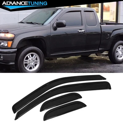 Подходит для 04–12 Chevy Colorado/GMC Canyon с удлиненной кабиной акриловые козырьки для окон 4 шт. - Изображение 1 из 4