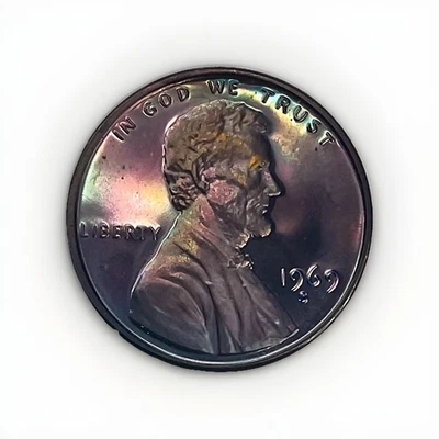 $$$💵 ULTRA RARE DDR PROOF: 1969 S Lincoln Cent DDR PUP: Date, In God We Trust - Image 1 of 4