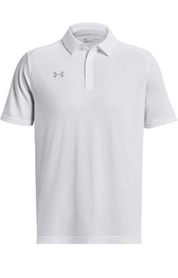 Polo Under Armour Team Tech blanco manga corta para hombre talla grande #1370399 Foto 1 de 4