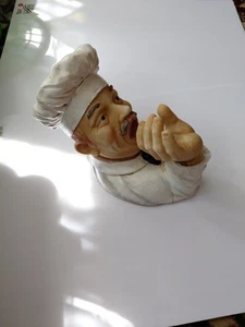 Vintage Whimsical Funny Drinking Chef Wine Bottle Holder  No Wine Bottle Avail - Picture 1 of 9