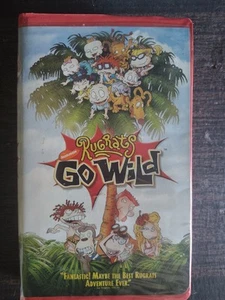Rugrats Go Wild VHS 1997 Clamshell Orange Tape Nickelodeon - Imagen 1 de 3