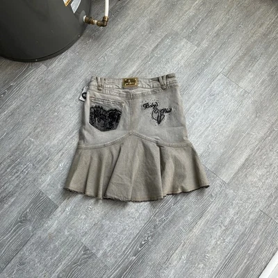Grey / Black Faded Deadstock Vintage Y2K BabyPhat Skirt - Image 1 of 4