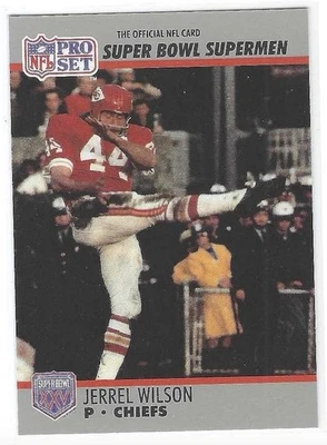 Jerrel Wilson 1990-91 Pro Set Super Bowl XXV Silver Anniversary #119 Chiefs - Image 1 of 2