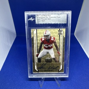 2021 Leaf Metal Draft Shaun Wade rookie autograph Gold Vinyl 1/1 Rookie - Picture 1 of 3