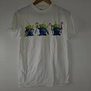 Toy Story Alien T-Shirt Little Green Herren Buzz Lightyear Star Command Weiß M - Bild 1 von 7