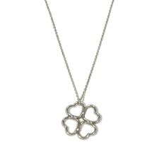 TIFFANY & Co. Heart Clover Necklace Pendant SV925