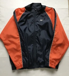 Vintage Reebok Windbreaker Blue Orange Chicago Bears Colorway Full Zip XXL - Picture 1 of 4