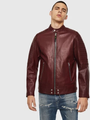 Chaqueta de Motociclista Diesel L-Shiro Cuero Genuino Café Racer Talla XL Burdeos  Foto 1 de 4