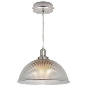 Modern Vintage Industrial Retro Loft Glass Ceiling Lamp Shade Pendant Light 014C