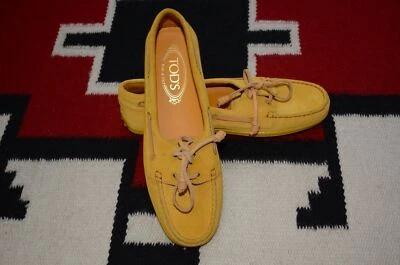 Tod's Hecho en Italia Gamuza Cuero Mocasín Zapatos 39 Foto 1 de 4