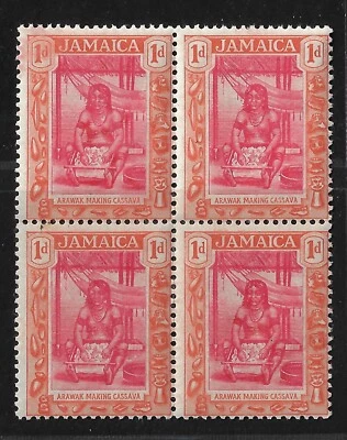 Jamaica 1919 pict 1d. wmk MCCA block/4, MNH. Scott 76/SG 79. MNH, VF-XF. (a4382c - Image 1 of 3