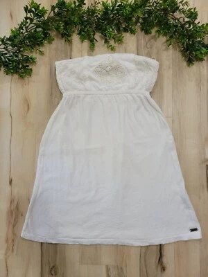 Camisa boho blanca de ganchillo para mujer Element Brand pequeña de algodón hippie informal Foto 1 de 4