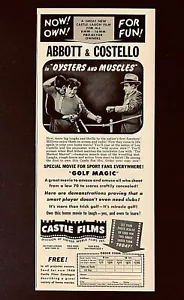 1948 Abbott Costello Projektor Film Werbung Austern Muskeln Vintage Druck AD - Bild 1 von 1