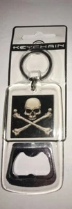 Schlüsselanhänger TOTENKOPF & GEKREUZTE KNOCHEN FLASCHENÖFFNER (NEU) - Bild 1 von 3