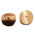 6 Pcs 28mm Potato Chips Brushed Wavy Disc Potato Chips Copper Plated  as-730