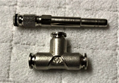 1/4 in Union Tee Push-Lock Fitting With Bleeder - Image 1 of 2