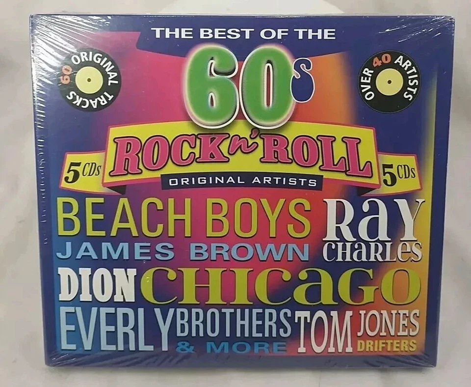 The Best of the 60s rock n roll original artists 5 CDs  New  *fast FREE Shipping - Image 1 of 4