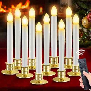 Window Candle Lights 10 Pcs Flameless LED Candles Christmas Decoration Table top - Picture 1 of 6