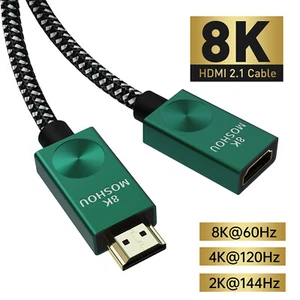 HDMI 2.1 Cable 8K 60Hz 4K 120Hz 48Gbps eARC HDR Video Male to Female Cable - Picture 1 of 6