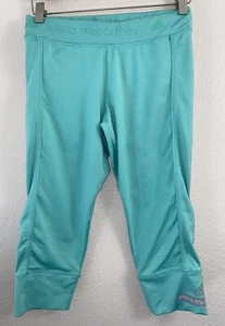 adidas by Stella McCartney The Performance 3/4 Legging in Shimmer Green Small - Picture 1 of 7