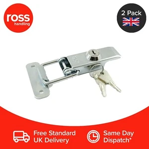 2 x Toggle Fastening Latch with Catch Plate- Key Lockable - Security Latch UK - Picture 1 of 3