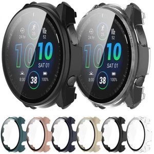 For Garmin Forerunner 965 Full Cover Screen Protector Tempered Glass Hard Case - Picture 1 of 58