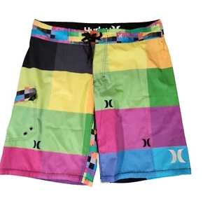 HURLEY Hybrid Board Shorts Men’s 34X10 Color Block Phantom Surf Swim Trunks - Picture 1 of 12