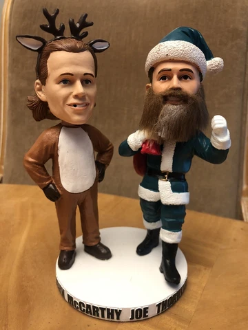 San Jose Barracuda John McCarthy & Santa Joe Thornton Bobblehead SGA SJ Sharks Cover