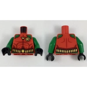 LEGO - Minifig, Torso Body Armor Green Shoulders, Yellow 'R' Logo & Utility Belt - Picture 1 of 1