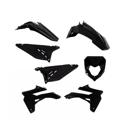 KIT PLASTIQUE CARROSSERIE SHERCO 50 SM 2017 A 2024 NOIR 7 PIECES sherco - Photo 1/1