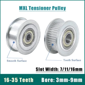 MXL Tensioner Pulley 16T-35T Bearing Synchronous Wheel Idler Pulley Bore 3-9mm - Picture 1 of 9