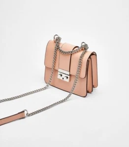 Bershka Blush Pink Chain Shoulder Bag - Picture 1 of 7