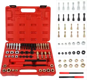 Thread Chaser Set 48PCS Thread Repair Tool Kit Unc/Unf/Metric Thread Chaser Reth - Picture 1 of 9