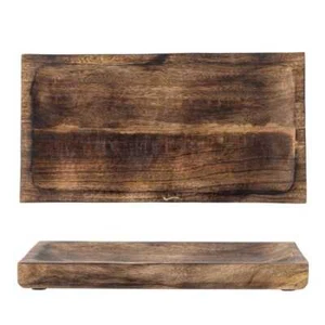Bloomingville Tablett CAMINA Mango Holz Braun 38x20 cm Holztablett schwer - Bild 1 von 6