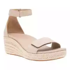 ABEO Espadrille Riviera Ankle Sandal W Size 9 Sand Nubuck-best walking sandal - Picture 1 of 7