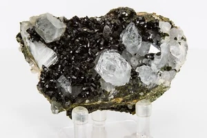 Green Epidote and Quartz Crystal Cluster Hakkari Turkey 98mm 312g H2107 - Picture 1 of 13