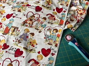 1996 Alexander Henry For My Valentine 3 Yards by Nicole De Leon Fabric - Picture 1 of 2