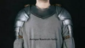 Medieval Larp Juego de Acero Par de Calderos y Gorget Hombro Armadura Halloween - Imagen 1 de 4