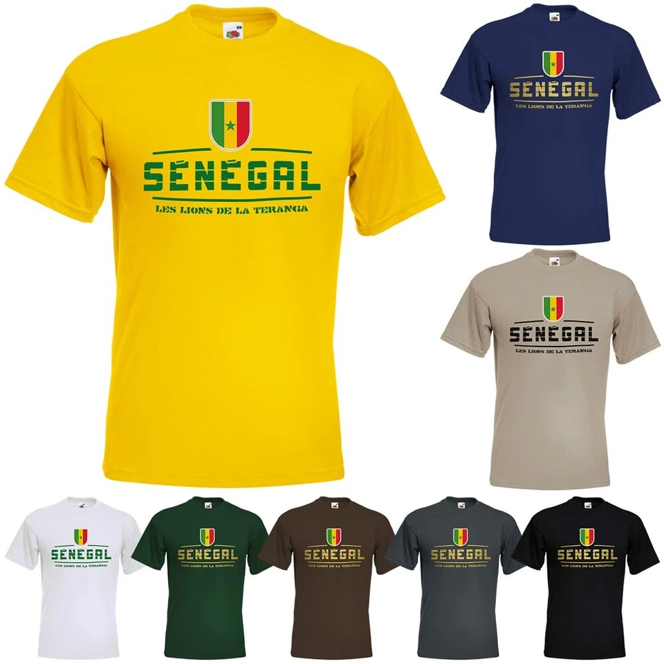 AKYTEX Senegal WM 2022 T-Shirt Fanshirt Trikot Fussball Fan Shirt