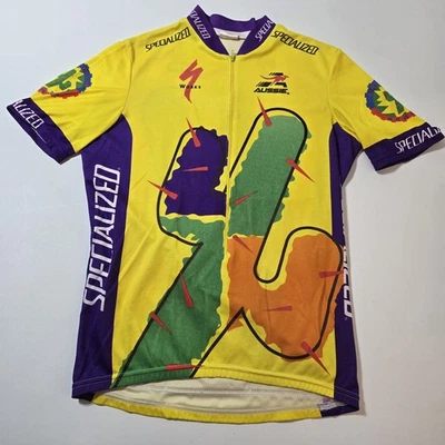 Maillot de ciclismo Specialized Works, ganador de carrera, mediano, cremallera completa, vintage Foto 1 de 4