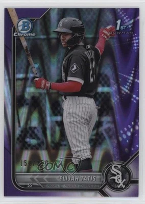 2022 Bowman Chrome Prospects Purple RayWave Refractor /250 Elijah Tatis #BCP-23 - Image 1 of 2