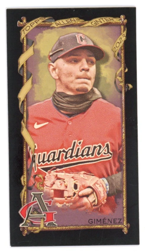 2023 TOPPS ALLEN AND GINTER ANDRES GIMENEZ MINI #116 CLEVELAND GUARDIANS BLACK - Image 1 of 1