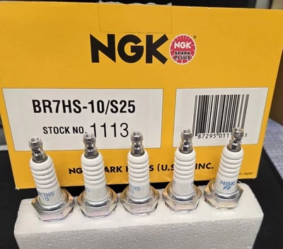 Spark Plug NGK BR7HS-10 S25 1113 for Mercury Yamaha Johnson Evinrude Outboard - Image 1 of 4