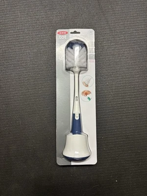 OXO Tot Bottle Brush with Nipple Cleaner & Stand #62122700 • Gray White • NEW - Image 1 of 2