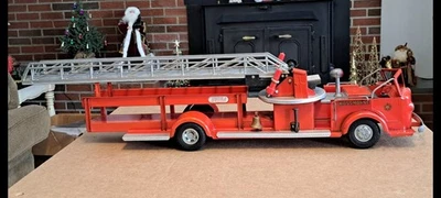 CAMIÓN DE BOMBEROS VINTAGE MODELO DOEPKE JUGUETES ESCALERA ROSSMOYNE Foto 1 de 4