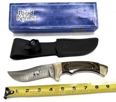 Cuchillo y funda de caza de hoja fija vintage rígido RG-16 Fukuta Seki Japón ciervo Foto 1 de 4